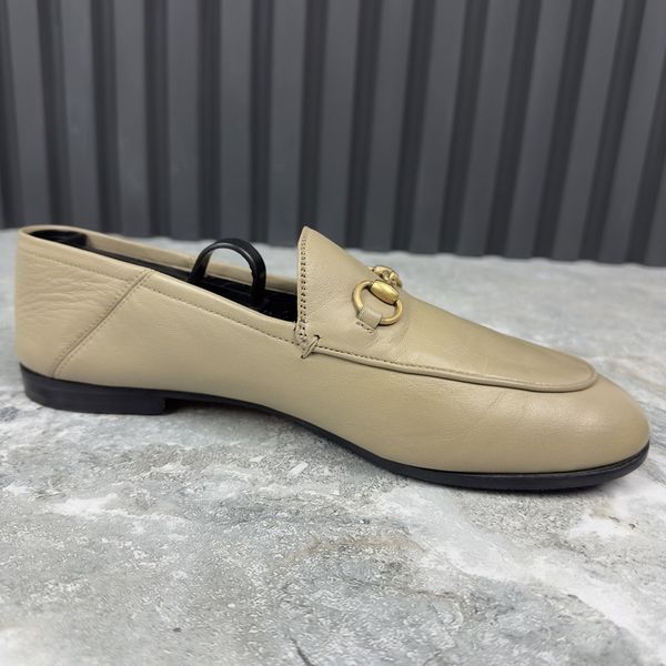 Jordaan Horsebit Penny Loafers Gray Leather