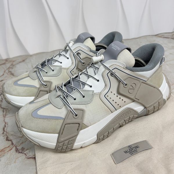 Wod Panelled Sneakers Off White Leather