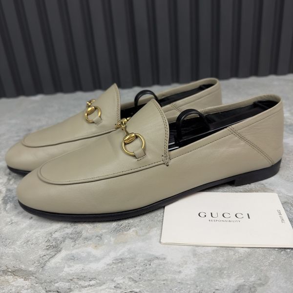 Jordaan Horsebit Loafers Gray Leather