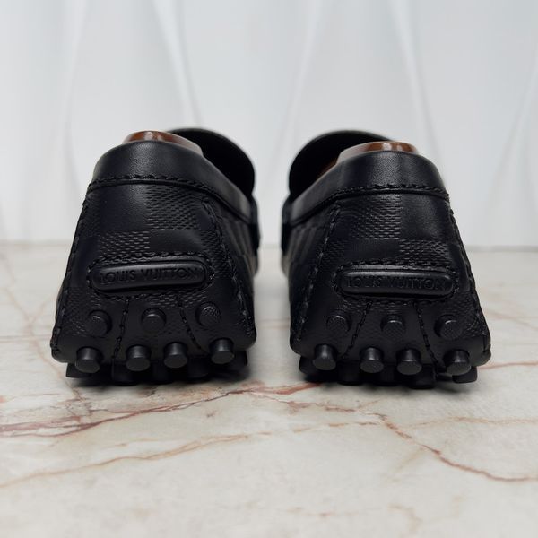 Hockenheim Damier Infini Moccasin Black Leather