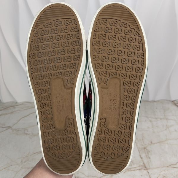 Tennis 1977 Web Maxi GG Monogram Sneaker Ink Blue Fabric