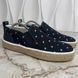 America's Сup Espadrille Damier Slip On Blue Cotton