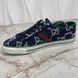 Tennis 1977 Web Maxi GG Monogram Sneaker Ink Blue Fabric