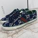 Tennis 1977 Web Maxi GG Monogram Sneaker Ink Blue Fabric