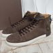 Louis Vuitton Line Up Sneakers Brown Nubuck Monogram Leather 3685 фото 4