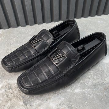 Monte Carlo Moccasins Damier Infini Black Leather