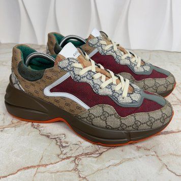 Rhyton Sneaker Multicolor Canvas Fabric Leather