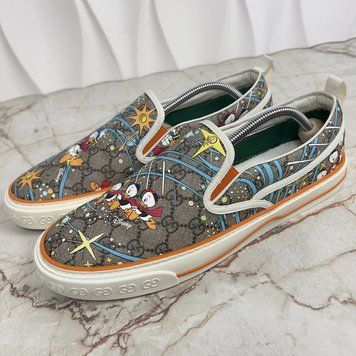 Disney Tennis 1977 Donald Duck Slip-on Beige Leather