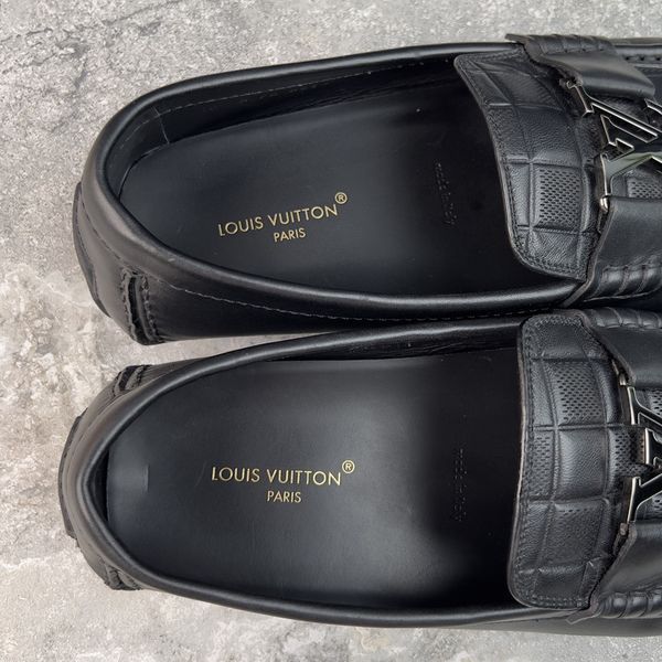 Monte Carlo Moccasins Damier Infini Black Leather