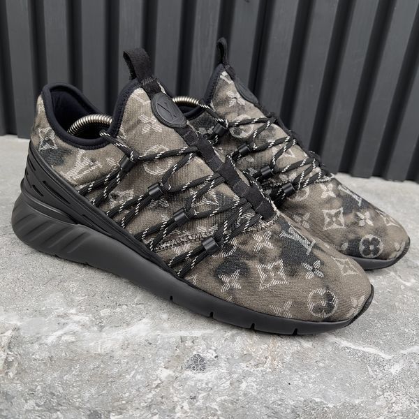 Fastlane Sneakers Monogram Black Tie Dye Denim