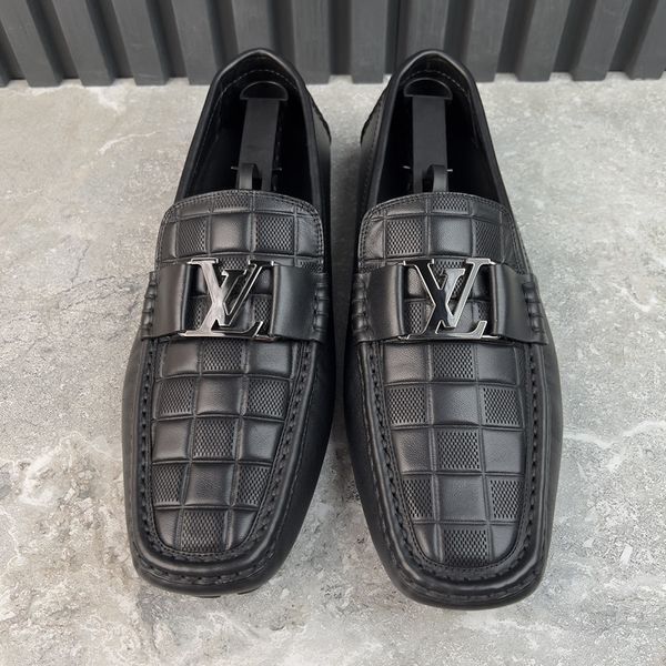 Monte Carlo Moccasins Damier Infini Black Leather