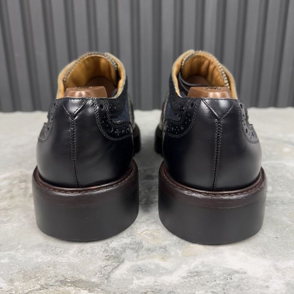 Derby Classic Shoes Blue Leather