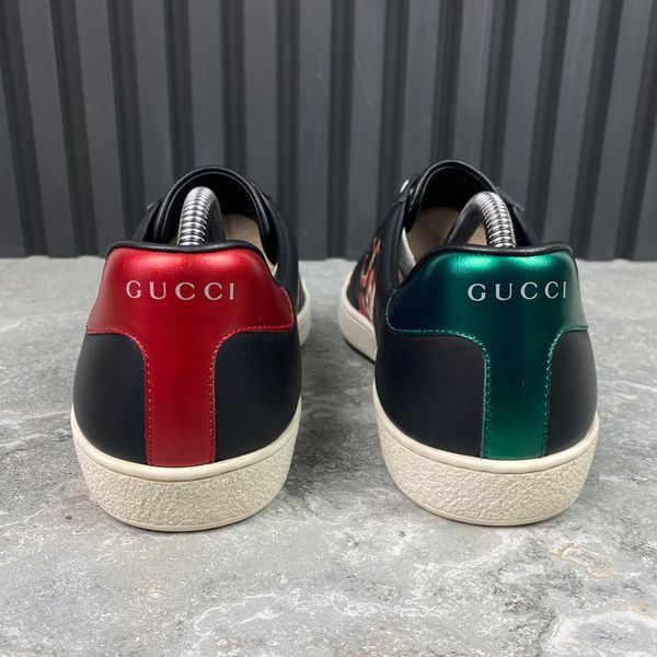 Ace Sneakers Snake Print Black Leather