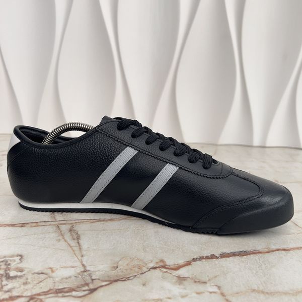 Tourelle TN SPM Crocodile Logo Sneakers Black Grain Leather