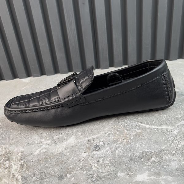Monte Carlo Moccasins Damier Infini Black Leather