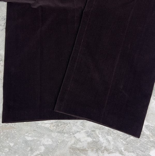 Burgundy Corduroy Straight Fit Pants