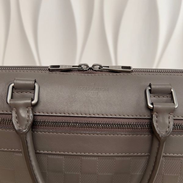 Porte-Documents Jour Damier Business Bag сумка для ноутбука коричнева шкіряна 3439 фото