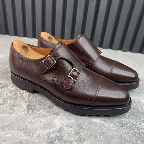 William класичне взуття монк коричневі шкіряні з Cap Toe 3997 фото