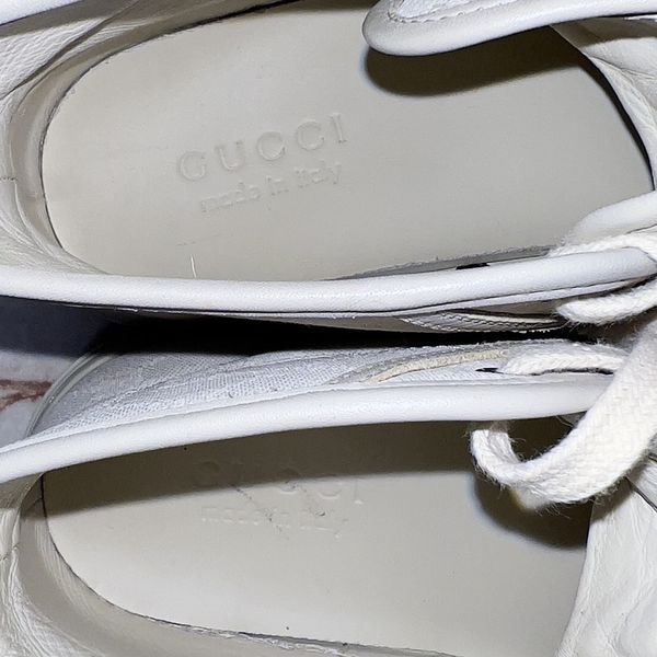 GG Monogram High Sneakers White Ivory Fabric