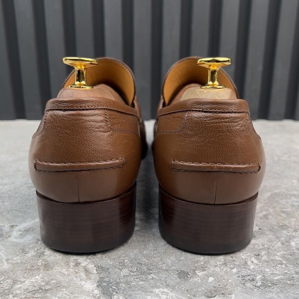 Gucci Quentin Horsebit Web Loafers Black Leather 3968 фото