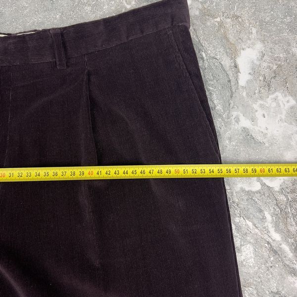 Burgundy Corduroy Straight Fit Pants