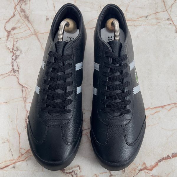 Tourelle TN SPM Crocodile Logo Sneakers Black Grain Leather