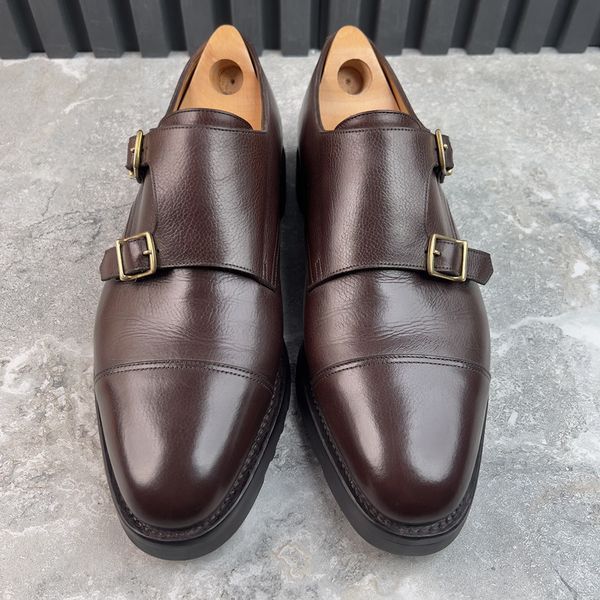 William класичне взуття монк коричневі шкіряні з Cap Toe 3997 фото