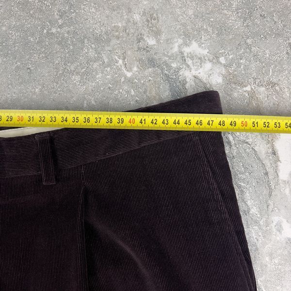 Burgundy Corduroy Straight Fit Pants