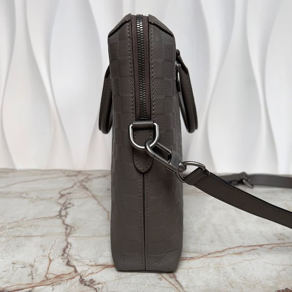 Porte-Documents Jour Damier Business Bag сумка для ноутбука коричнева шкіряна 3439 фото