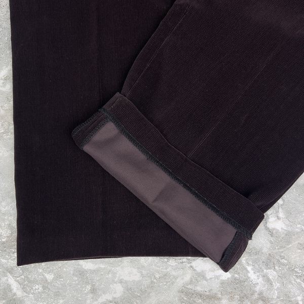 Burgundy Corduroy Straight Fit Pants