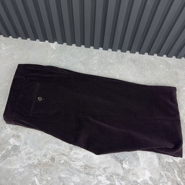 Burgundy Corduroy Straight Fit Pants