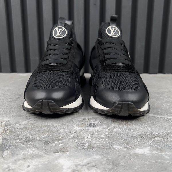 Run Away LV Circle Logo Sneakers Leather Mesh