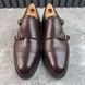 William класичне взуття монк коричневі шкіряні з Cap Toe 3997 фото 5