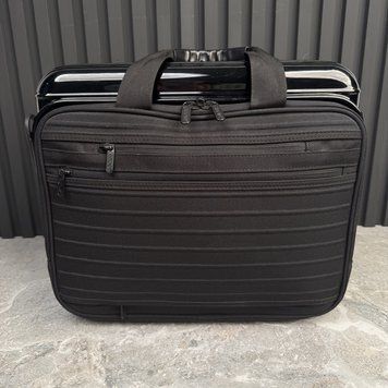 Bolero Glossy Black Polycarbonate Nylon Flight Notebook Business Bag Suitcase