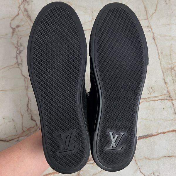 High Top Sneakers LV Logo Perforated Suede