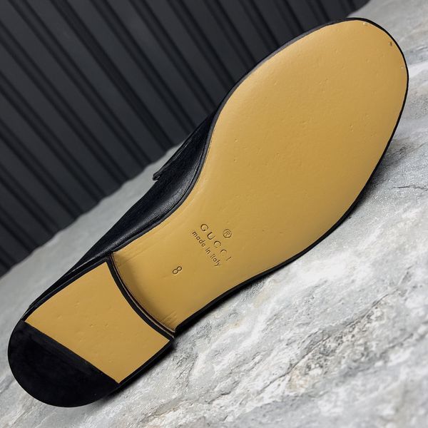 1953 Horsebit Loafer Bee Embroidered Black Leather