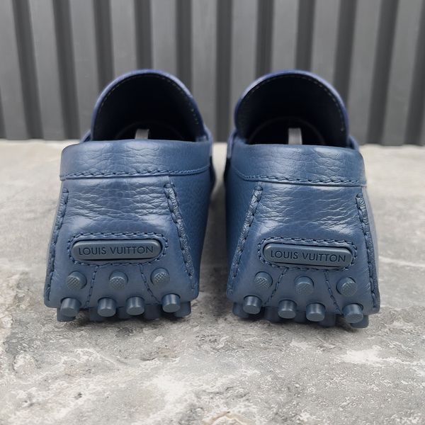 Hockenheim Moccasins Blue Grained Leather