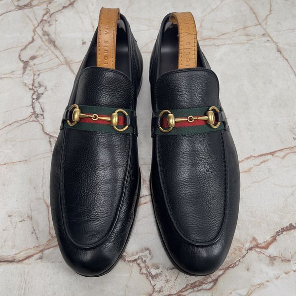 Jordaan Horsebit Web Loafer Black Grain Leather