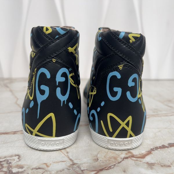 Apollo Graffiti Ghost Sneakers Black Leather