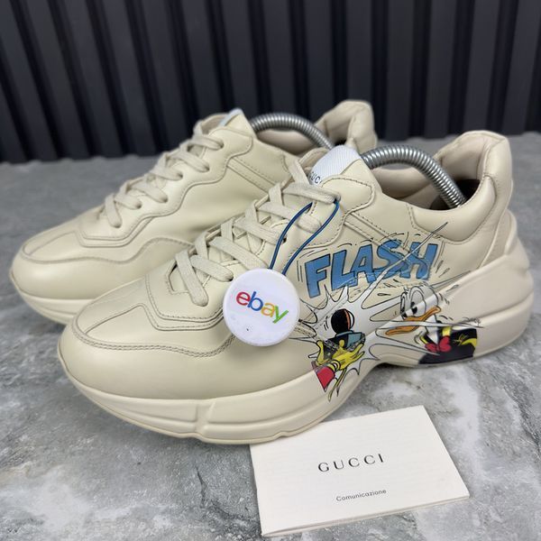 Rhyton Sneaker Donald Duck Printed Beige Leather