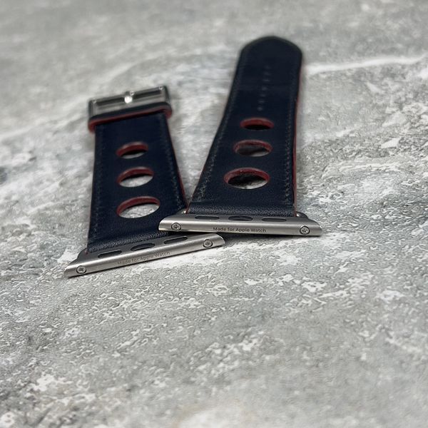 Apple H Rallye ремінець для годинника індиго шкіряний 42 mm 014 фото