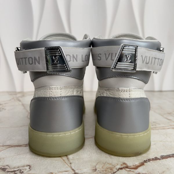 Rivoli Monogram High Top Sneaker White Leather