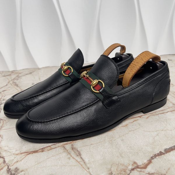 Jordaan Horsebit Web Loafer Black Grain Leather