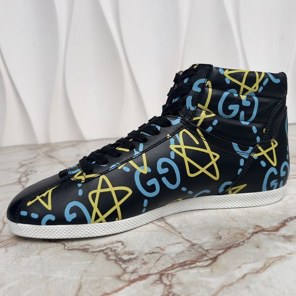 Apollo Graffiti Ghost Sneakers Black Leather