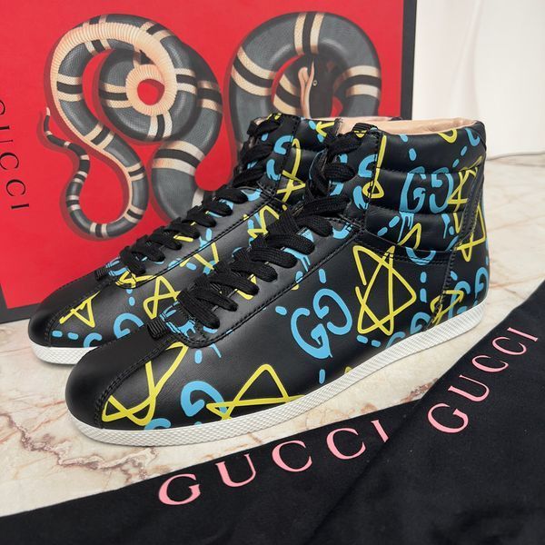Apollo Graffiti Ghost Sneakers Black Leather