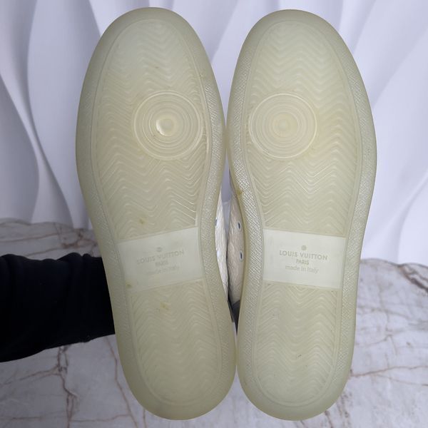 Rivoli Monogram High Top Sneaker White Leather