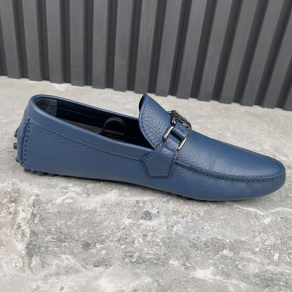 Hockenheim Moccasins Blue Grained Leather