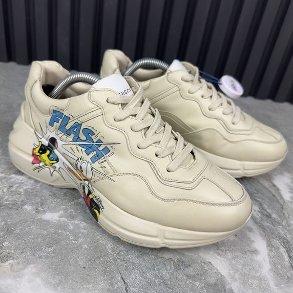 Rhyton Sneaker Donald Duck Printed Beige Leather