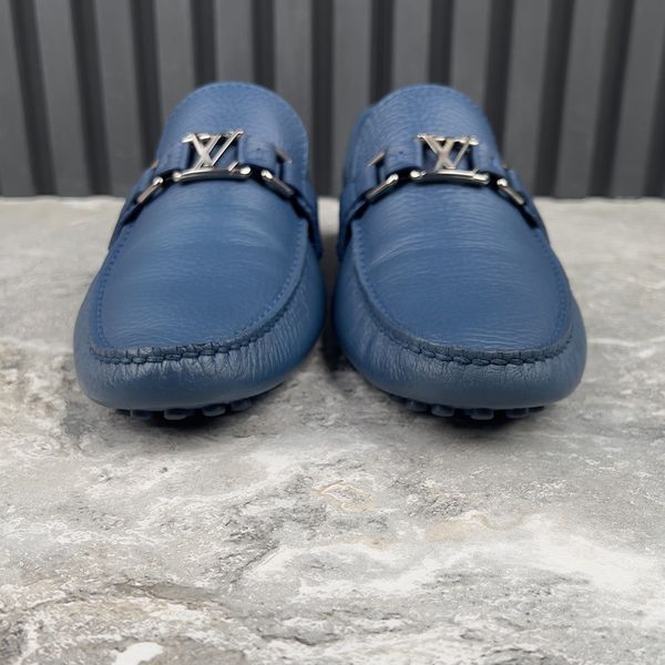 Hockenheim Moccasins Blue Grained Leather