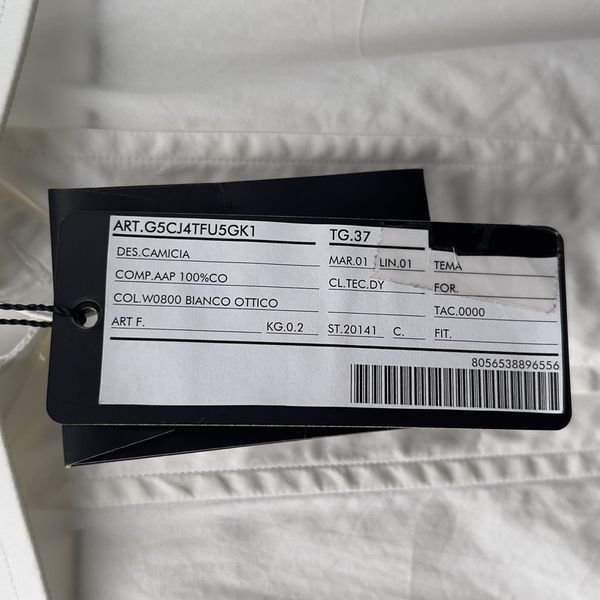Dress Shirt White Cotton